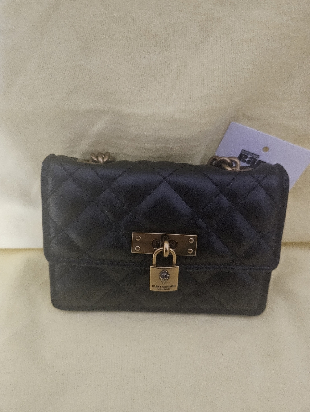 Kurt Geiger London Micro Brixton Quilted Shoulder Bag Black